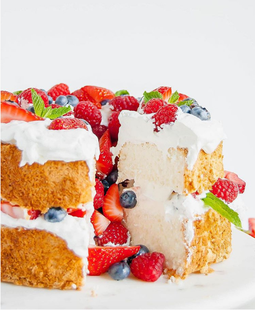 Angel Food Cake With Whipped Cream And Berries Recipe By Beyond The Butter Jennifer The Feedfeed