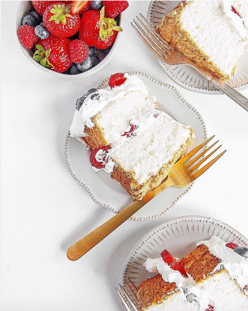 Yummy Recipe for Angel Food Cake with Whipped Cream and Berries by beyond.t...