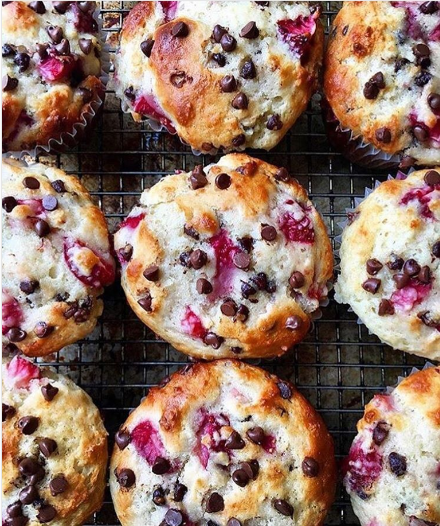 Raspberry Chocolate Chip Muffins Recipe The Feedfeed 