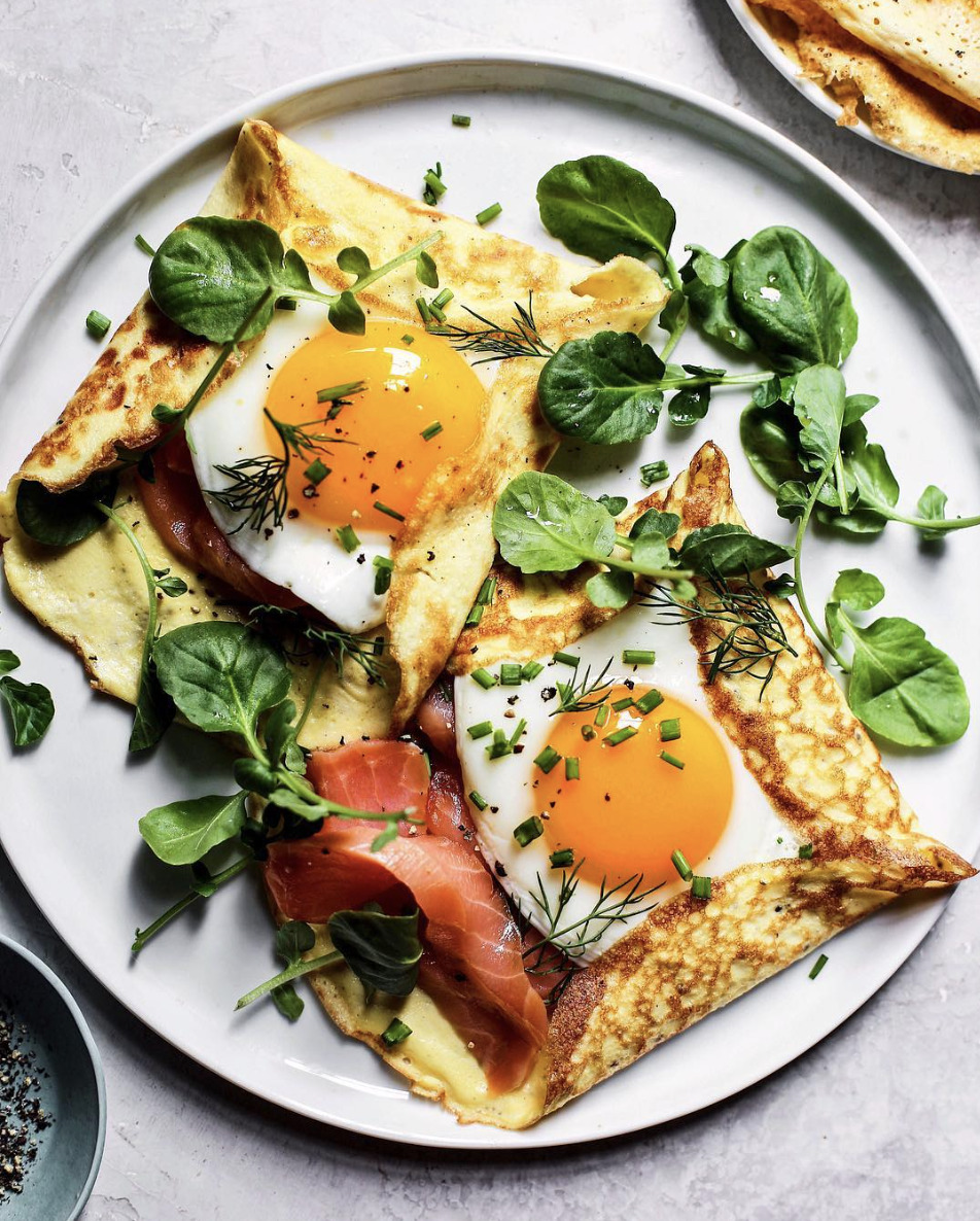 Crepe Pockets With Smoked Salmon Eggs And Herbs By Thedaleyplate Quick Easy Recipe The Feedfeed