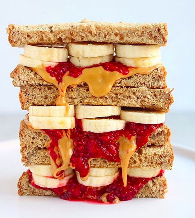 Peanut Butter Banana And Jelly Sandwich By Theplantifulchef Quick Easy Recipe The Feedfeed