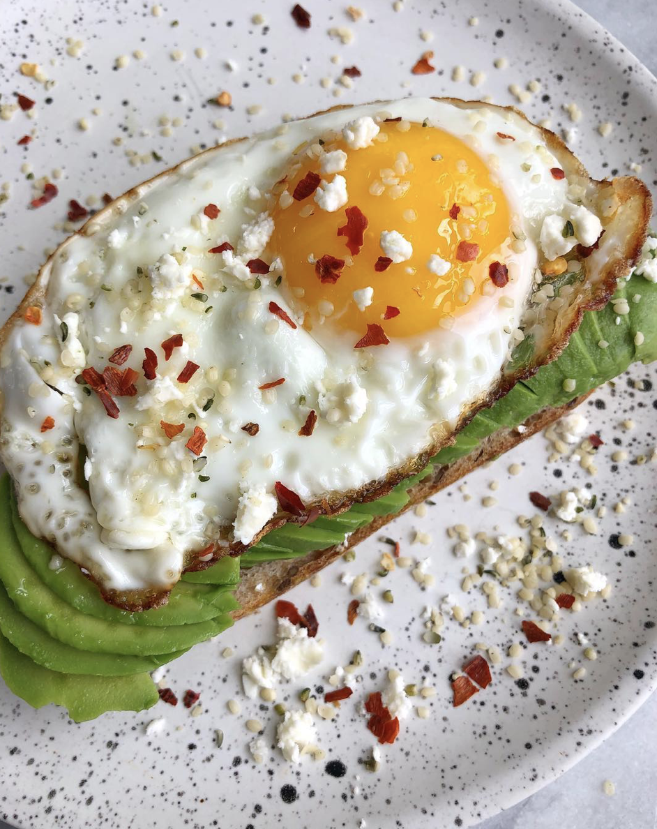 Sourdough Toast With Avocado And A Fried Egg Recipe The Feedfeed