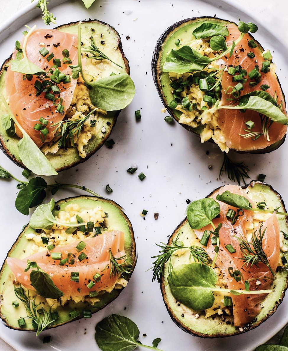 Scrambled Egg Stuffed Avocado With Smoked Salmon Recipe The Feedfeed