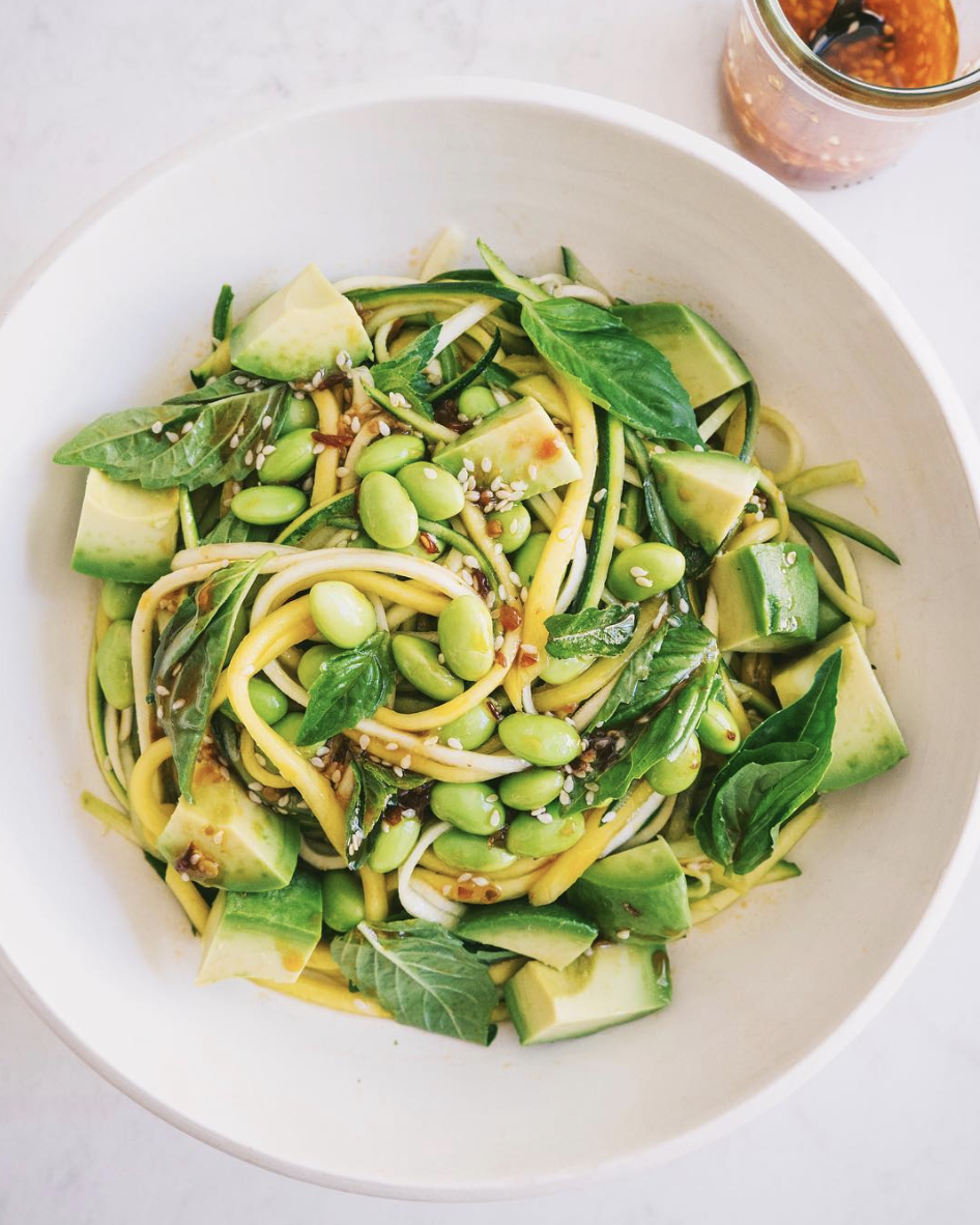 Mango and Zucchini Noodle Salad with Hot Sesame Dressing by localhaven ...