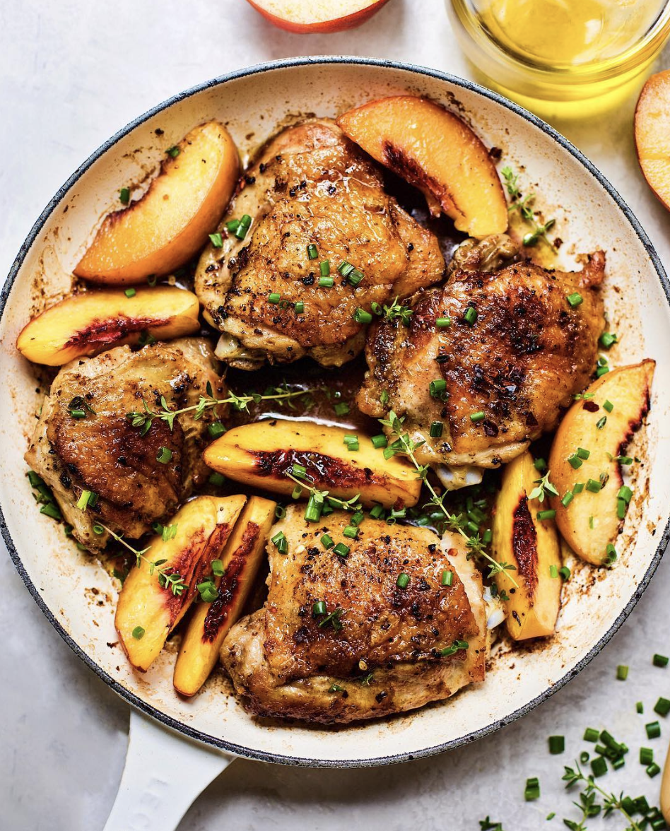 Roasted Chicken with Peaches and Herbs Recipe The Feedfeed