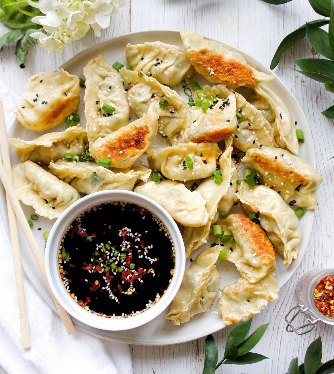 Vegetable Dumplings with Maple Soy Dipping Sauce Recipe The Feedfeed