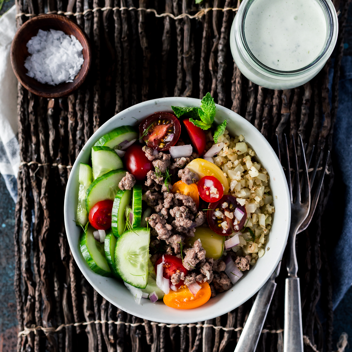 Greek Lamb Bowls With Cauliflower Rice Recipe The Feedfeed